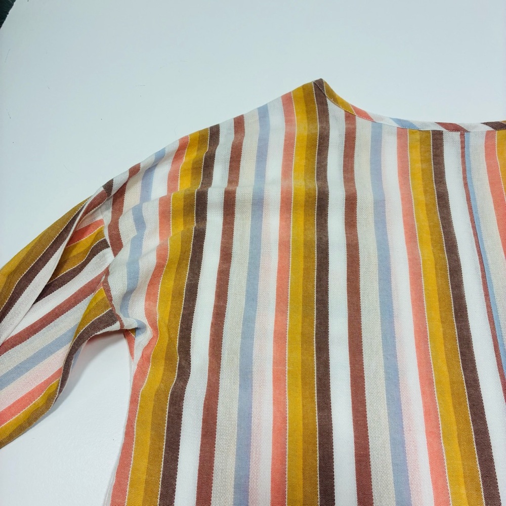 Soft Surroundings Women's Top Size Medium Multicolor Striped Cottagecore Casual - Picture 13 of 14
